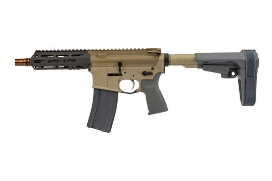 Q Sugar Weasel 300 BLK AR15 pistol features a custom SBA3 pistol arm brace